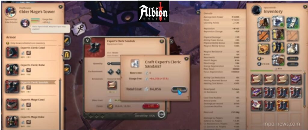 Crafting albion Online